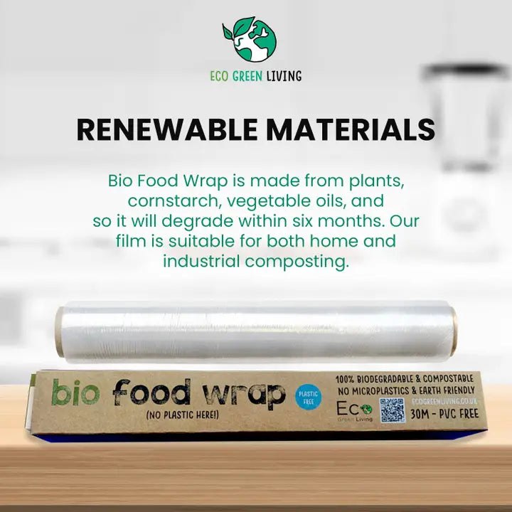 Compostable Cling Film - 1 Roll X 30m - Eco Green Living