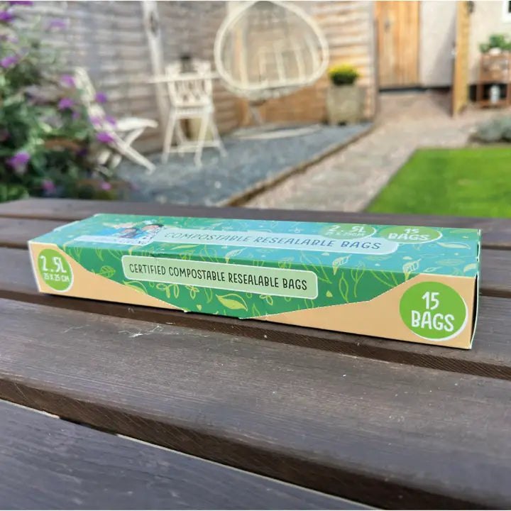 Compostable Resealable Bags Large | 2.5 Litre (15 Bags)