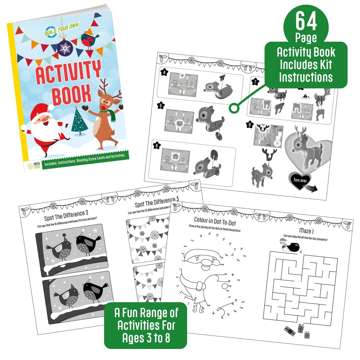 Build Your Own Christmas Eve Box, Cardboard Craft Kit