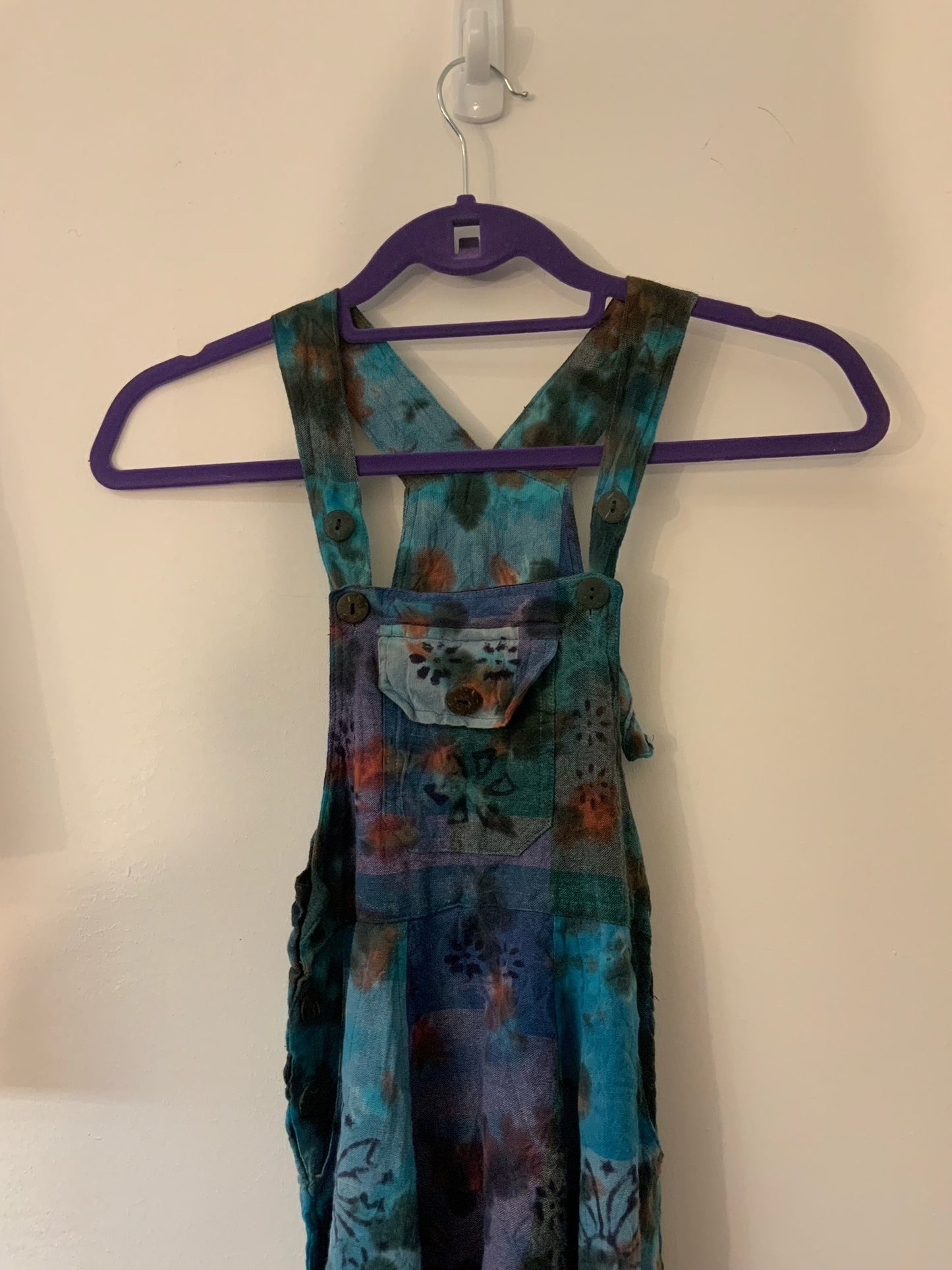 Kids Dungarees Blue Tie die
