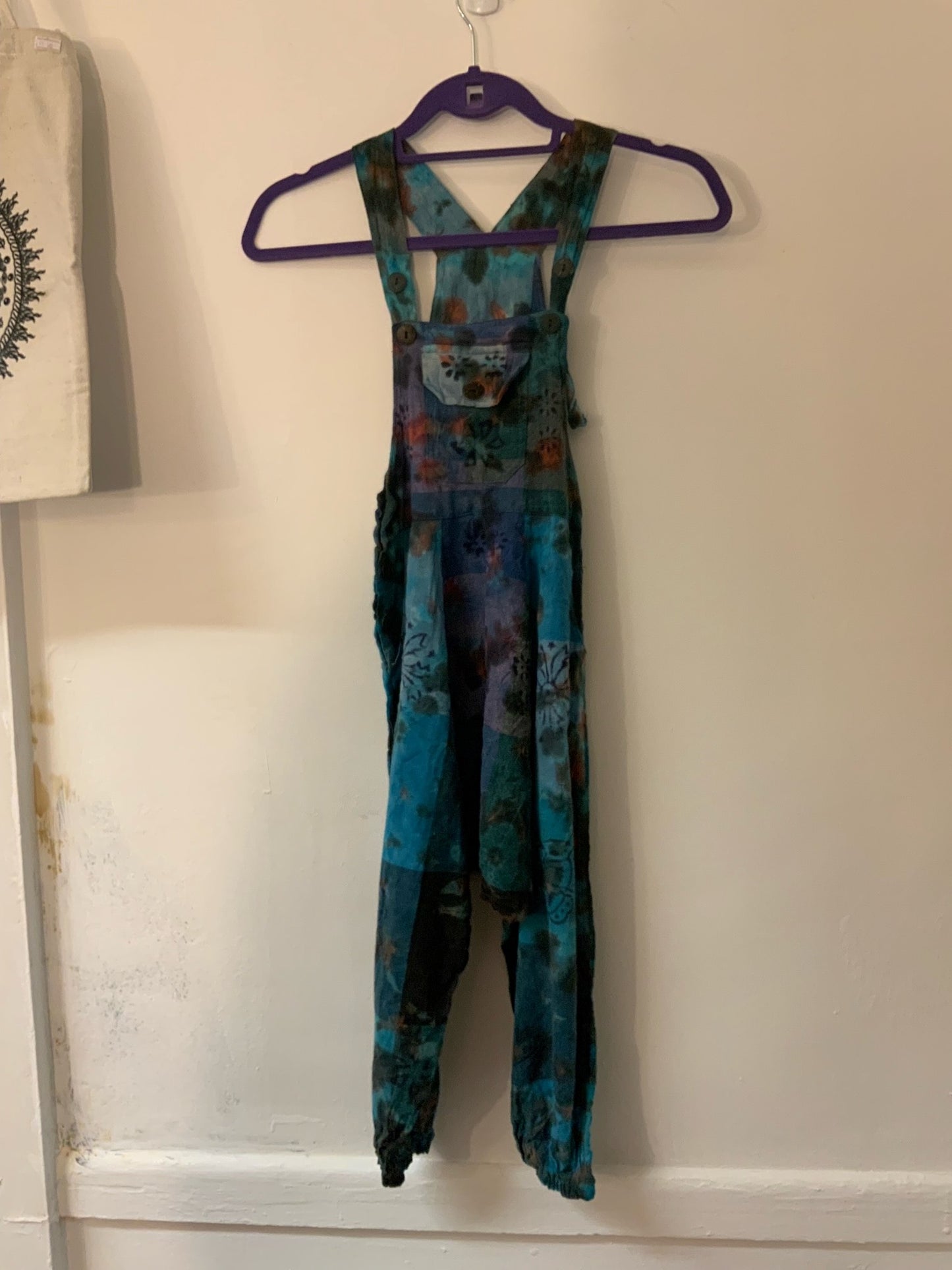 Kids Dungarees Blue Tie die