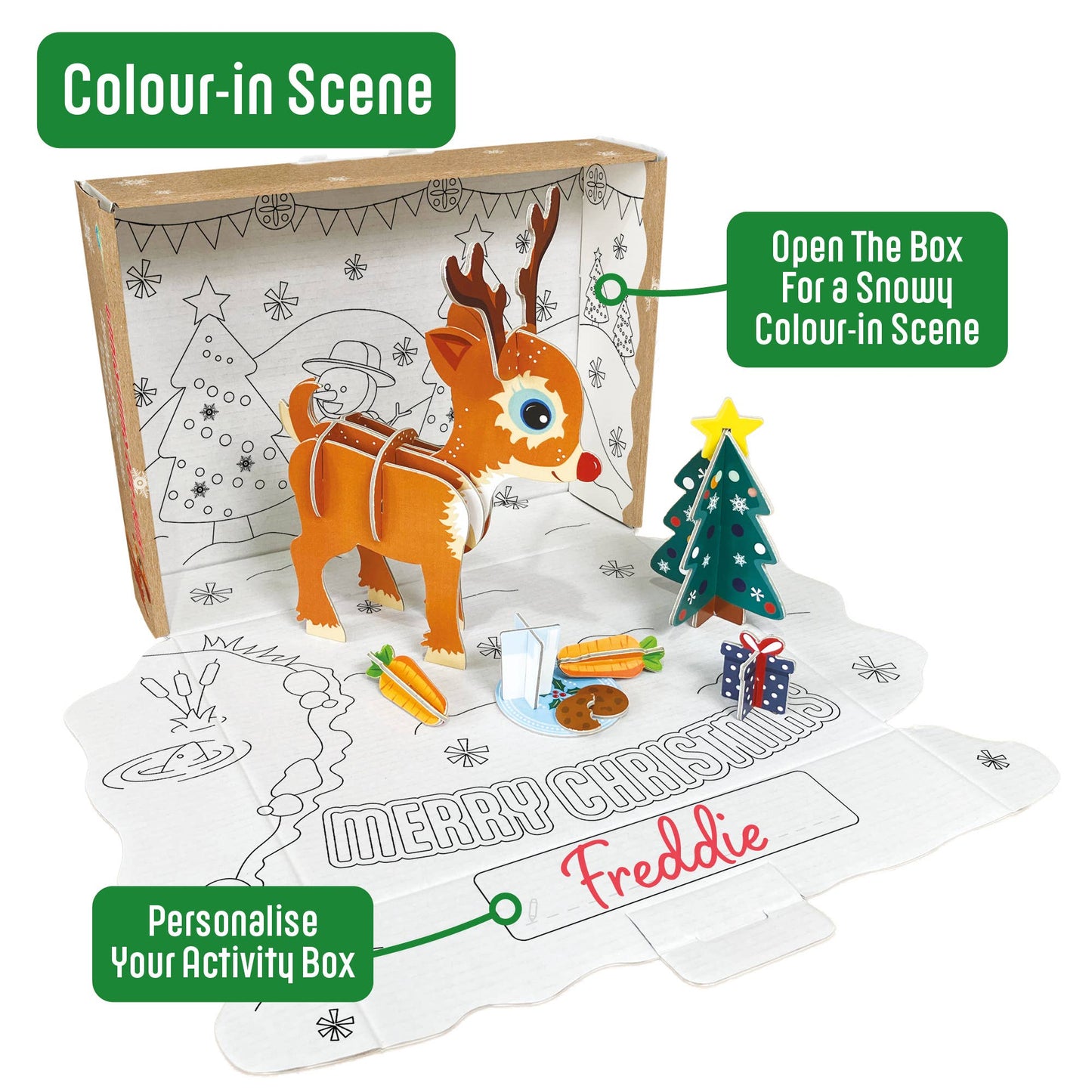 Build Your Own Christmas Eve Box, Cardboard Craft Kit