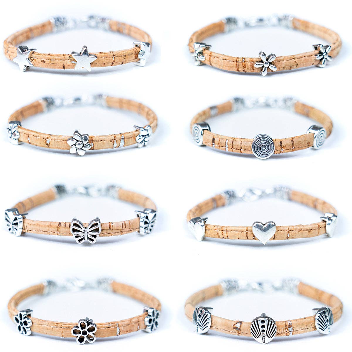 Cork cord handmade Original Women's bracelet BR-426