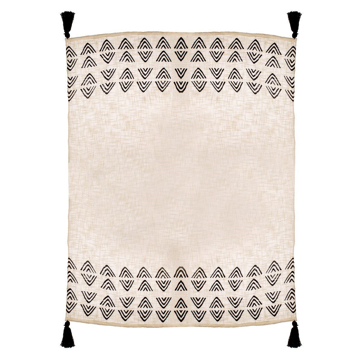 Triangles Block Print Throw Blanket