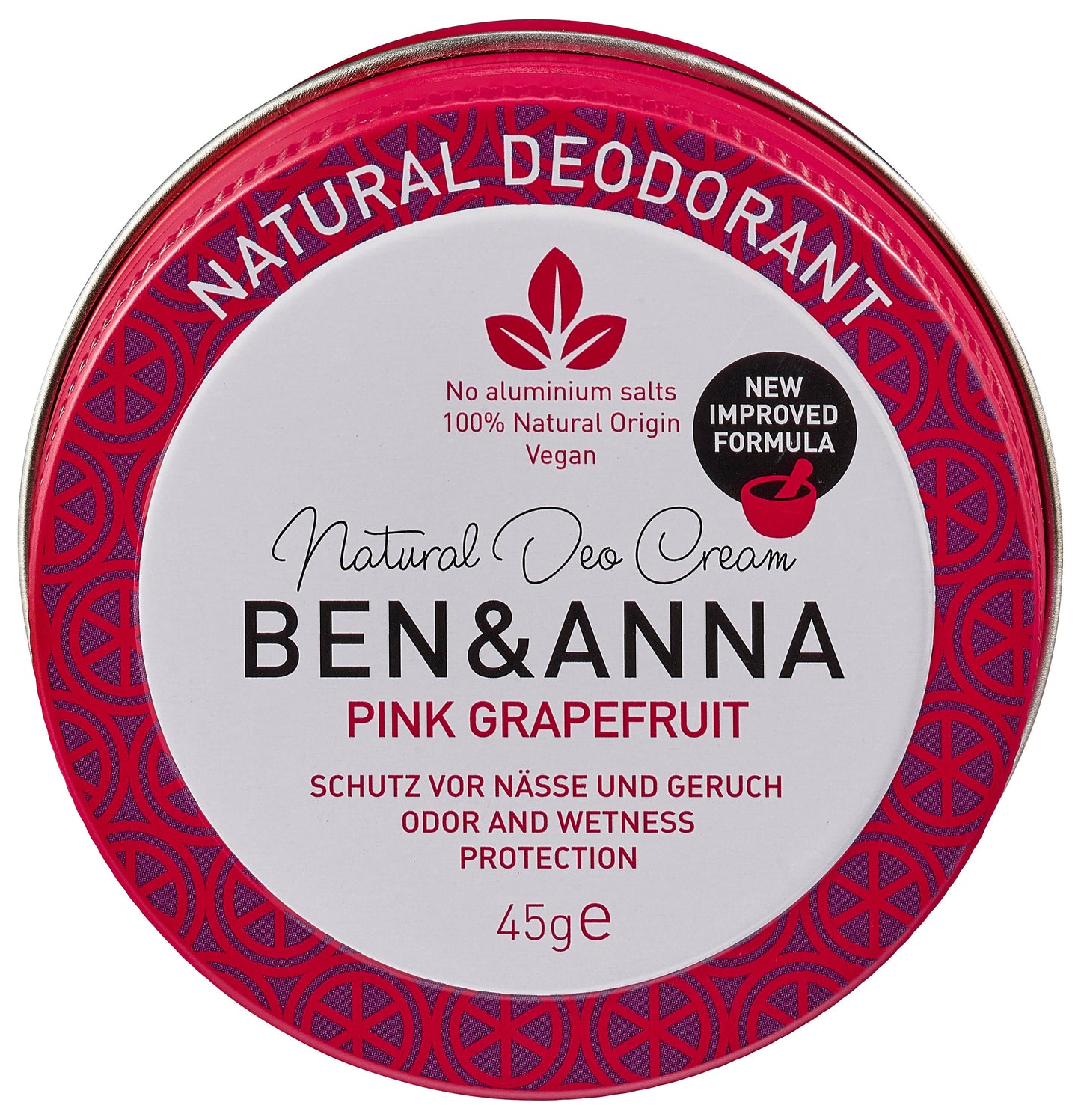 Natural Deodorant Cream Pink Grapefruit