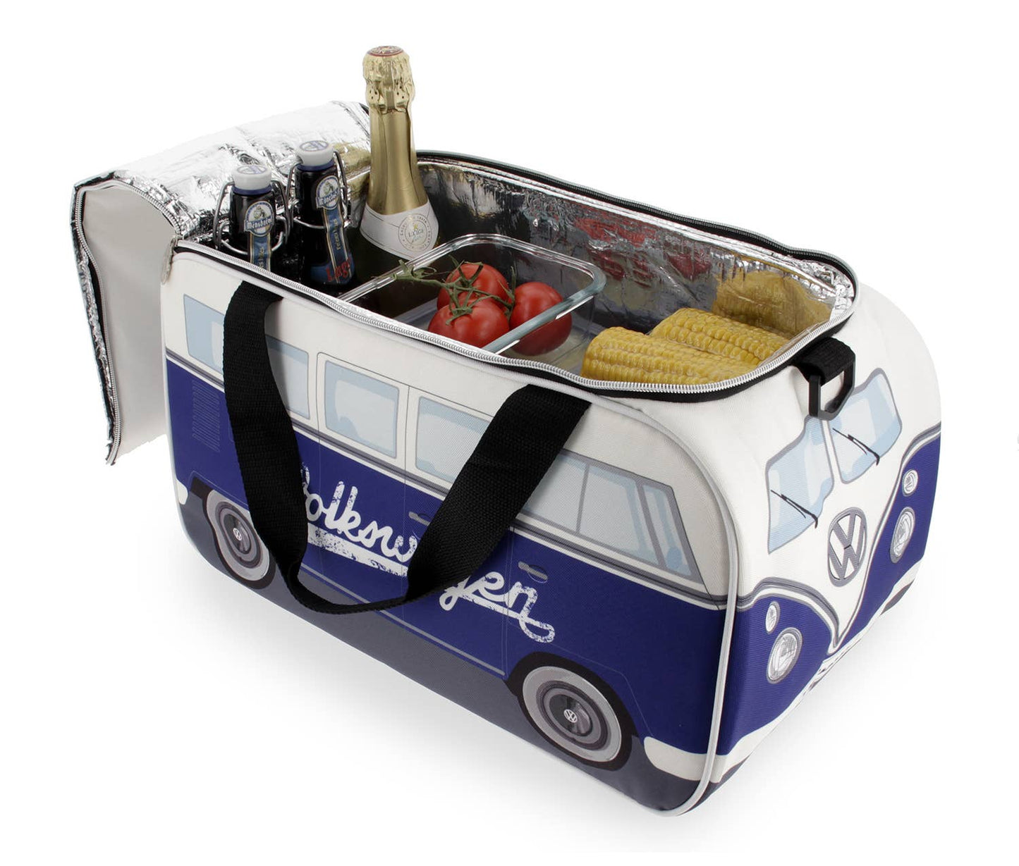 VW T1 Bus Lightweight Travel Cooler Bag (25 l) – BL/WH