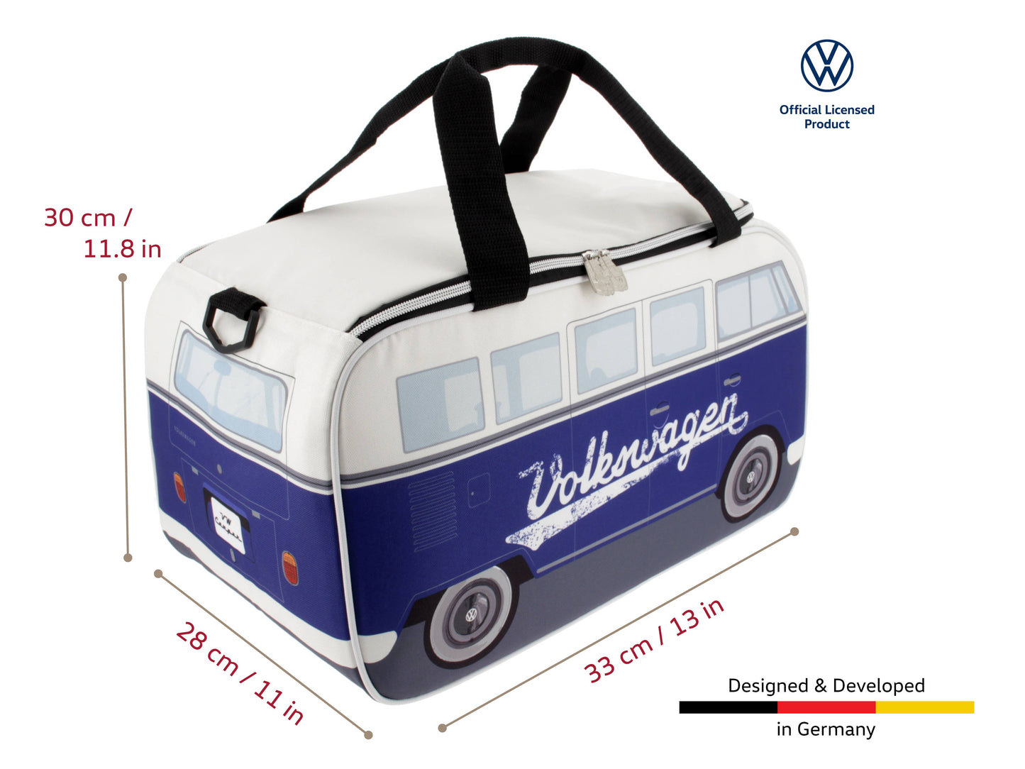 VW T1 Bus Lightweight Travel Cooler Bag (25 l) – BL/WH