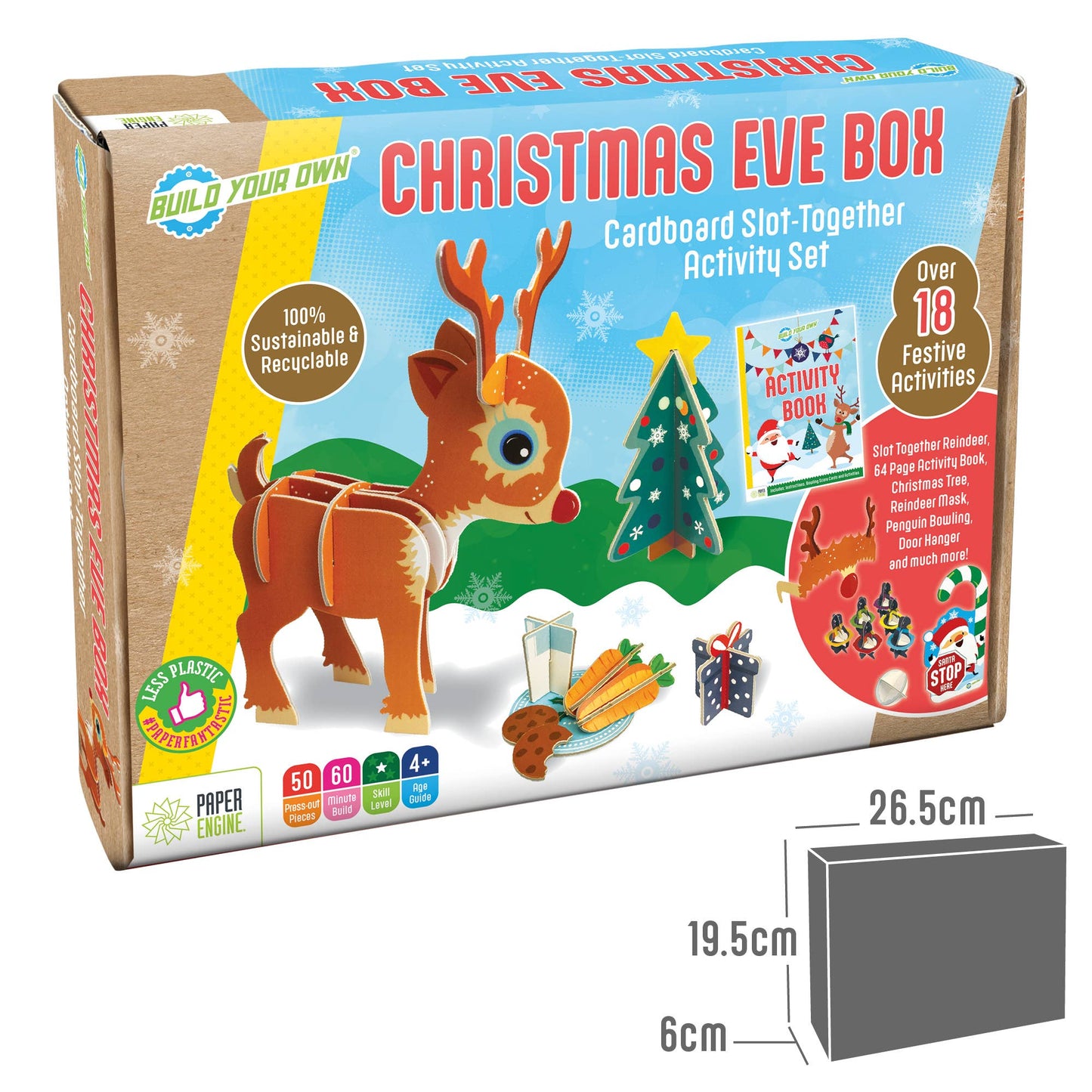 Build Your Own Christmas Eve Box, Cardboard Craft Kit