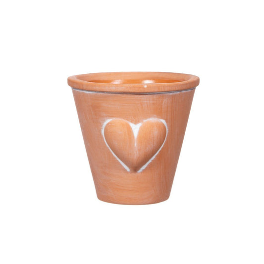 Mini Terracotta Planter With Heart - MY VALLEY