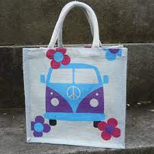 Jute shopping bag, campervan - MY VALLEY