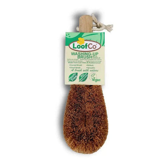 Loofco Washing-Up Brush with Handle | Coconut Fibre Dish Brush - MY VALLEY