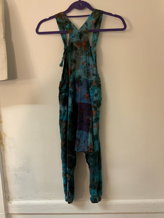 Kids Dungarees Blue Tie die