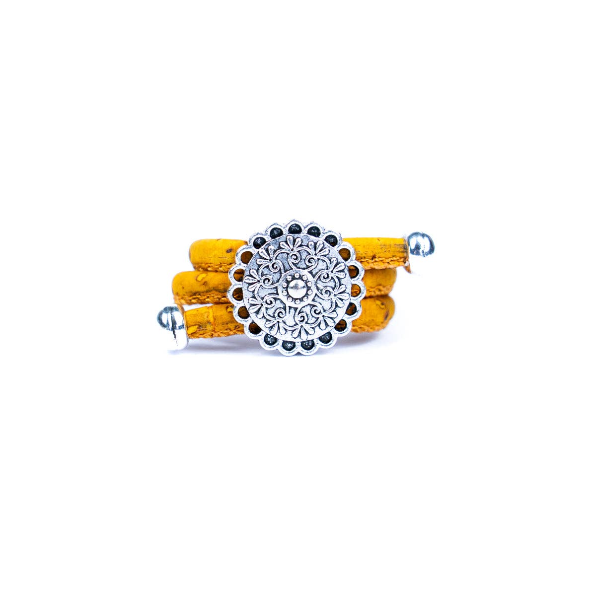 Flower with  cork handmade women ring RW-005