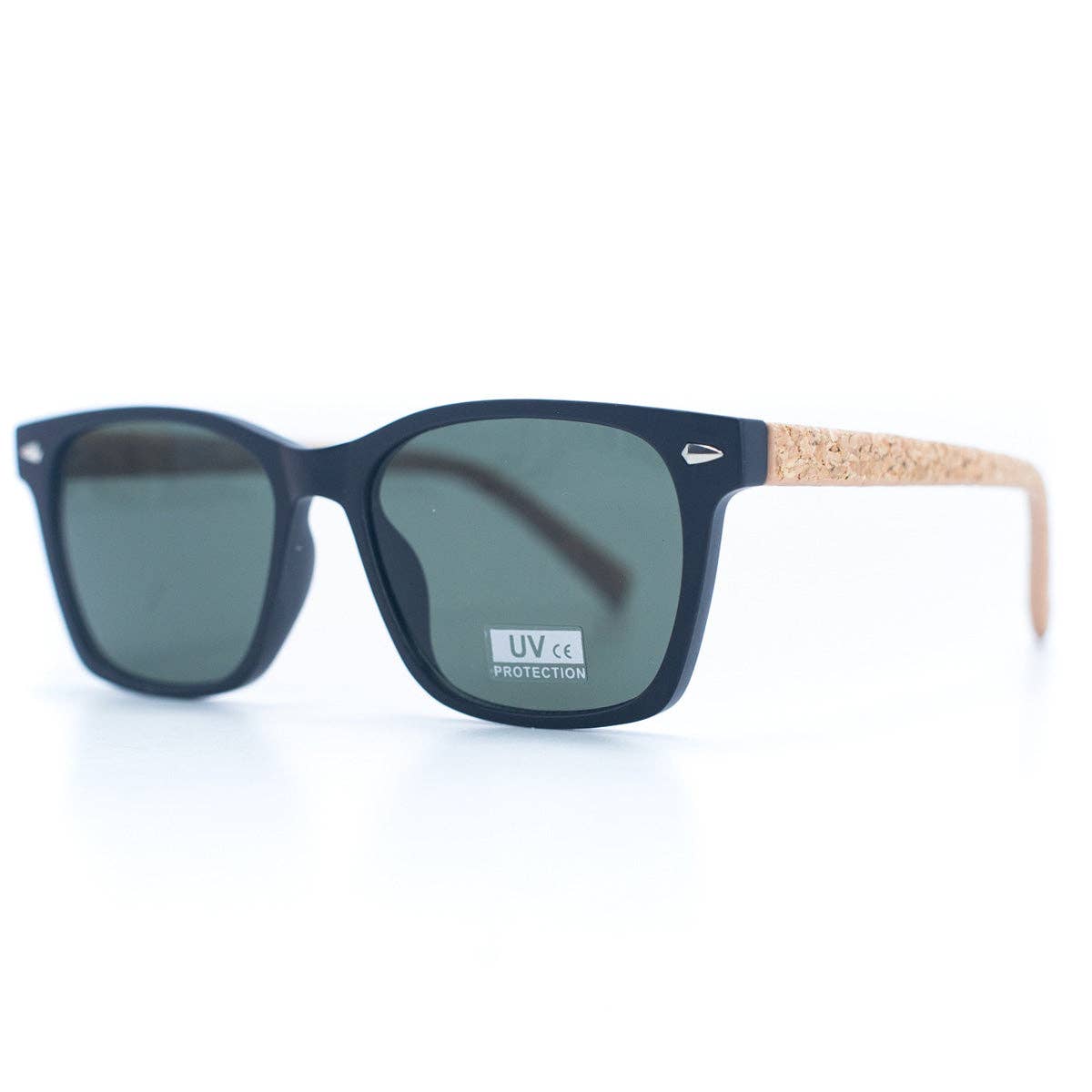 Men's Cork Sunglasses with UV Protection Lenses and Glasses