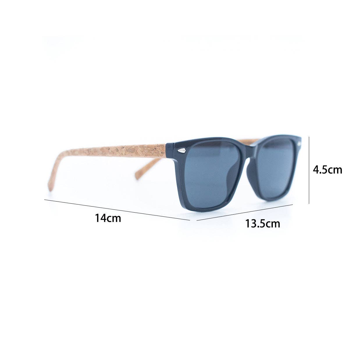Men's Cork Sunglasses with UV Protection Lenses and Glasses