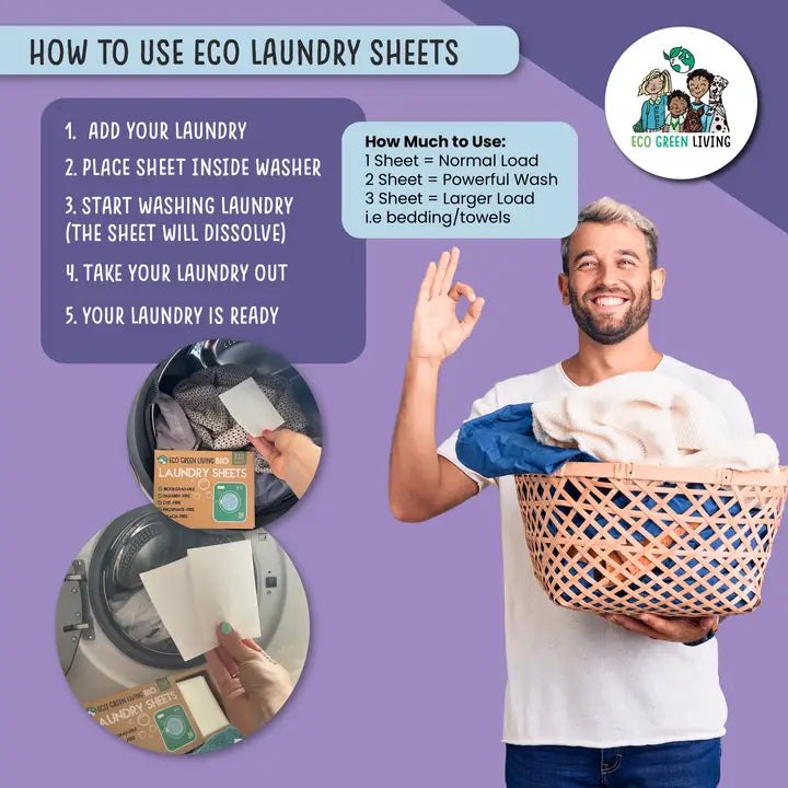 Laundry Detergent Sheets X 60 (Lavender) Eco Green Living