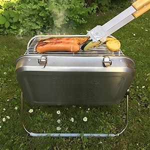 VW Bus Portable Outdoor Camping BBQ Grill - Stainless Steel