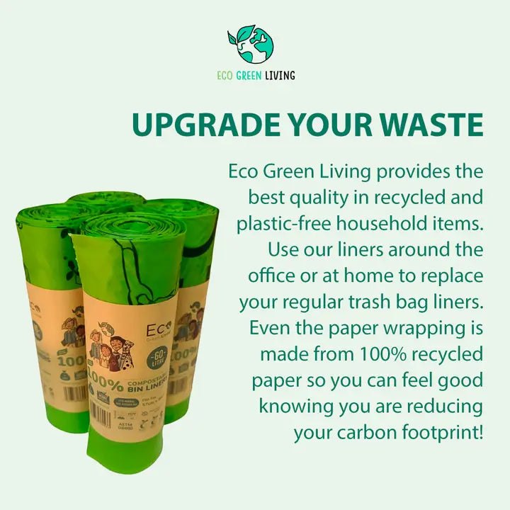 60L Compostable Waste Bags | 1 Roll of 10 Bags | Eco Green L