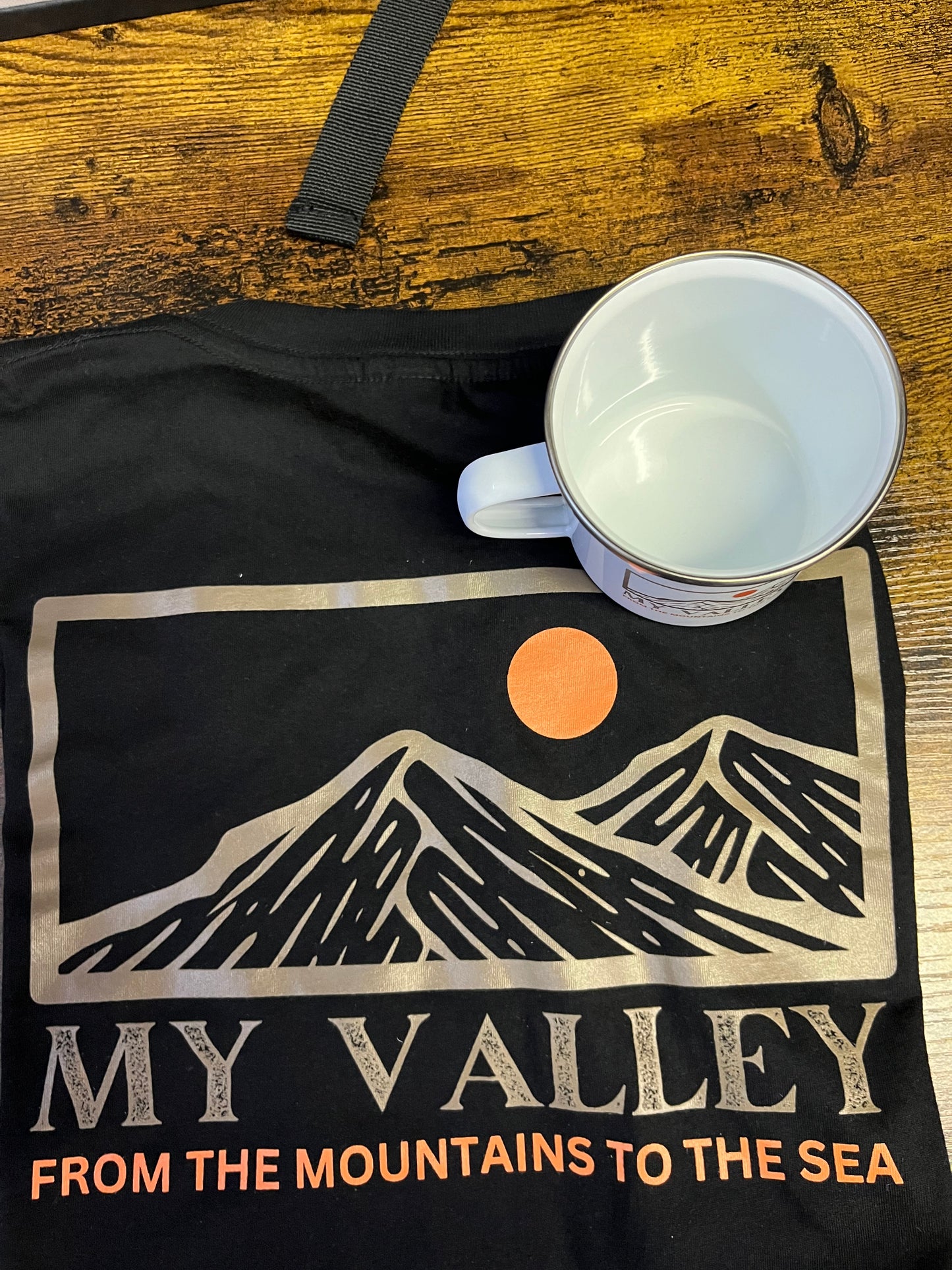 My Valley From the mountains to the sea White Enamel Cup / Mug