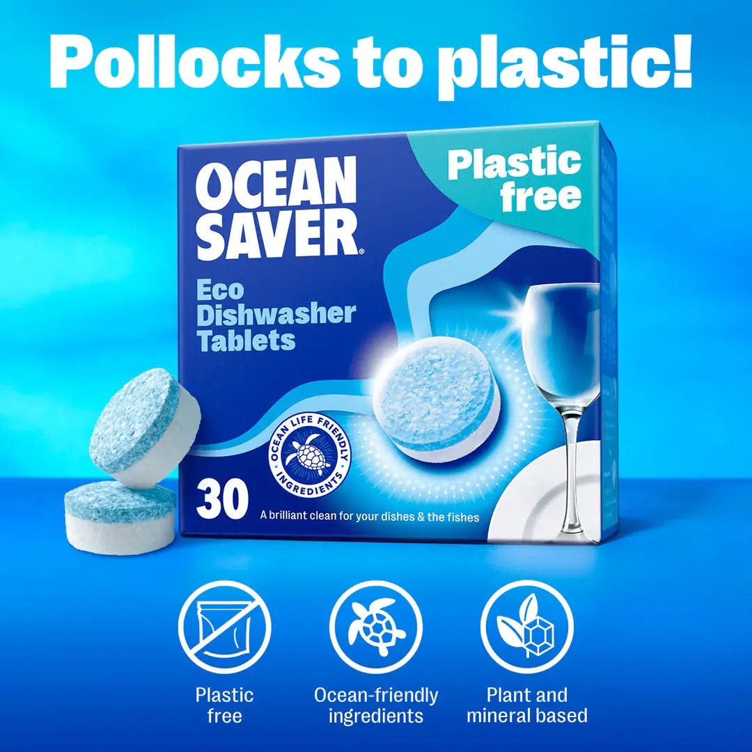 ***NEW & IMPROVED*** Ocean Saver Eco Dishwasher Tabs 30 10pk