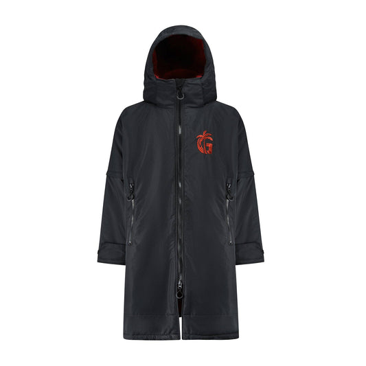 Gumbies S-Cape Changing Robe - Black & Burgundy