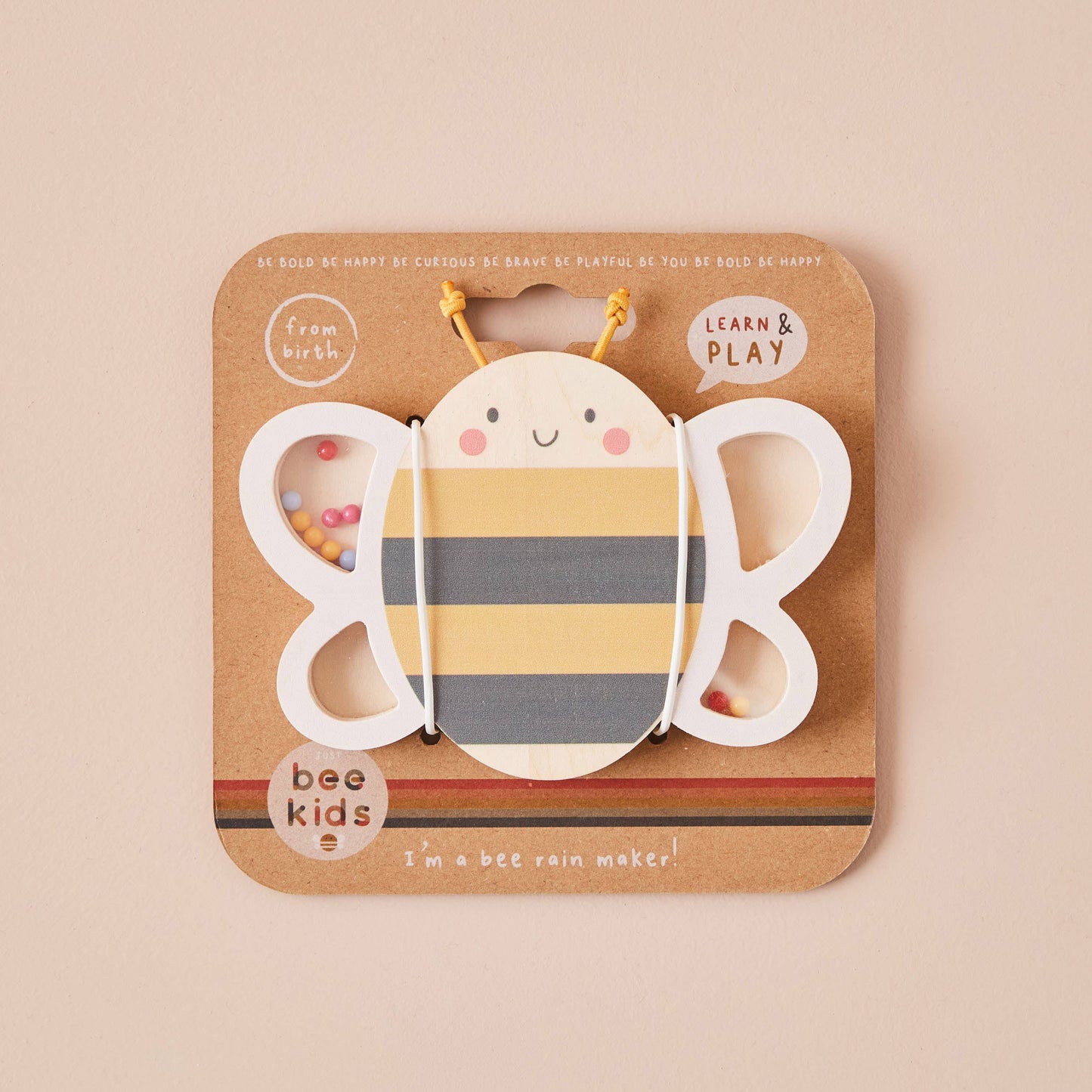 Just Bee Kids Wooden Bee Rattle (FSC)