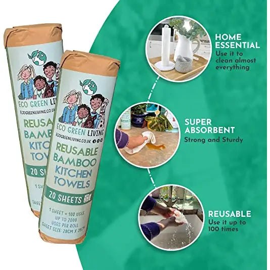 Reusable Bamboo Kitchen Towels