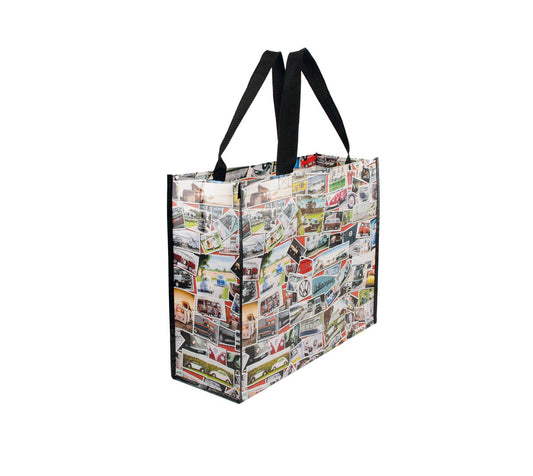 VW Reuseable Large Bulk Foldable Shopper Bag-Vintage Stamps