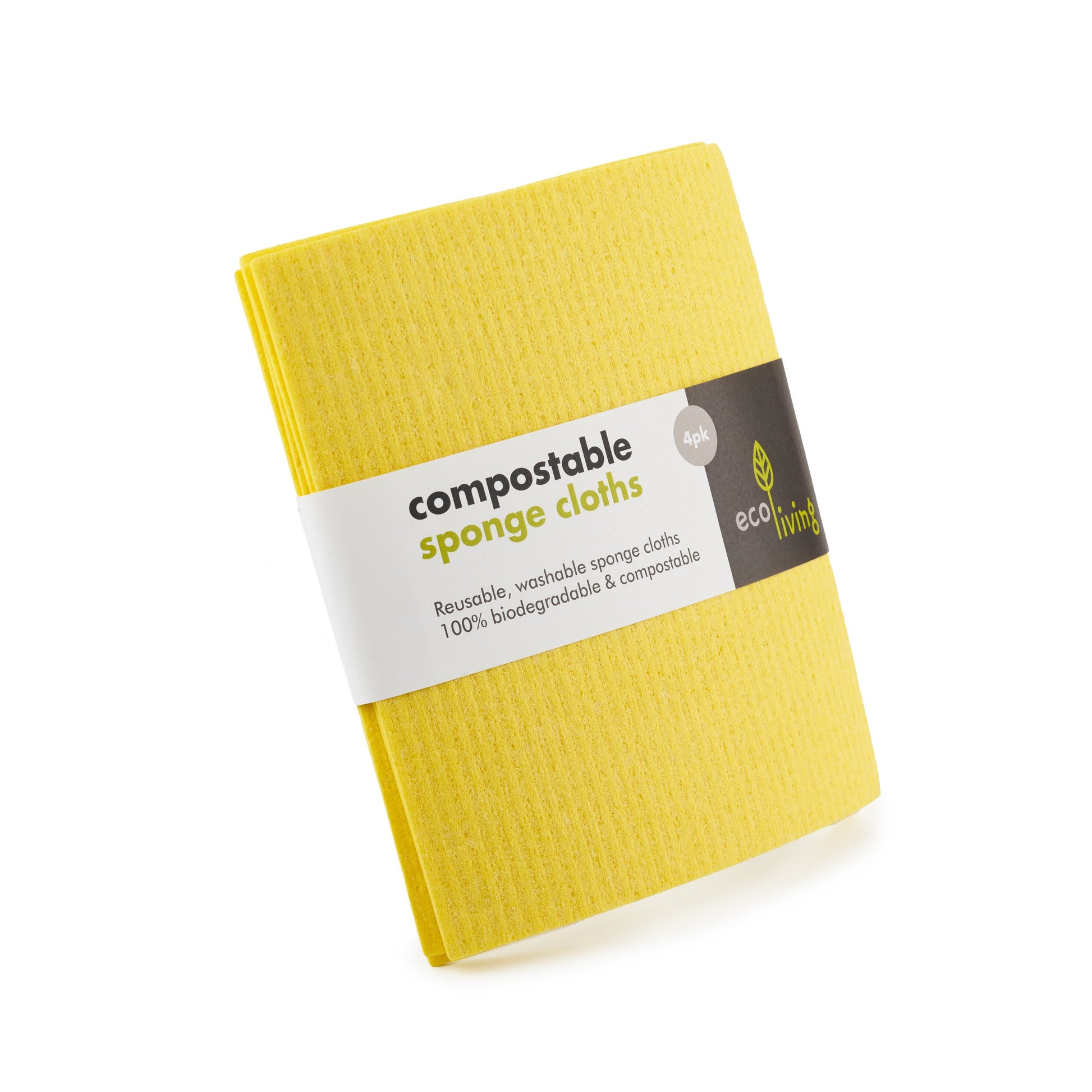 Compostable Sponge Cleaning Cloths - Yellow Kitchen