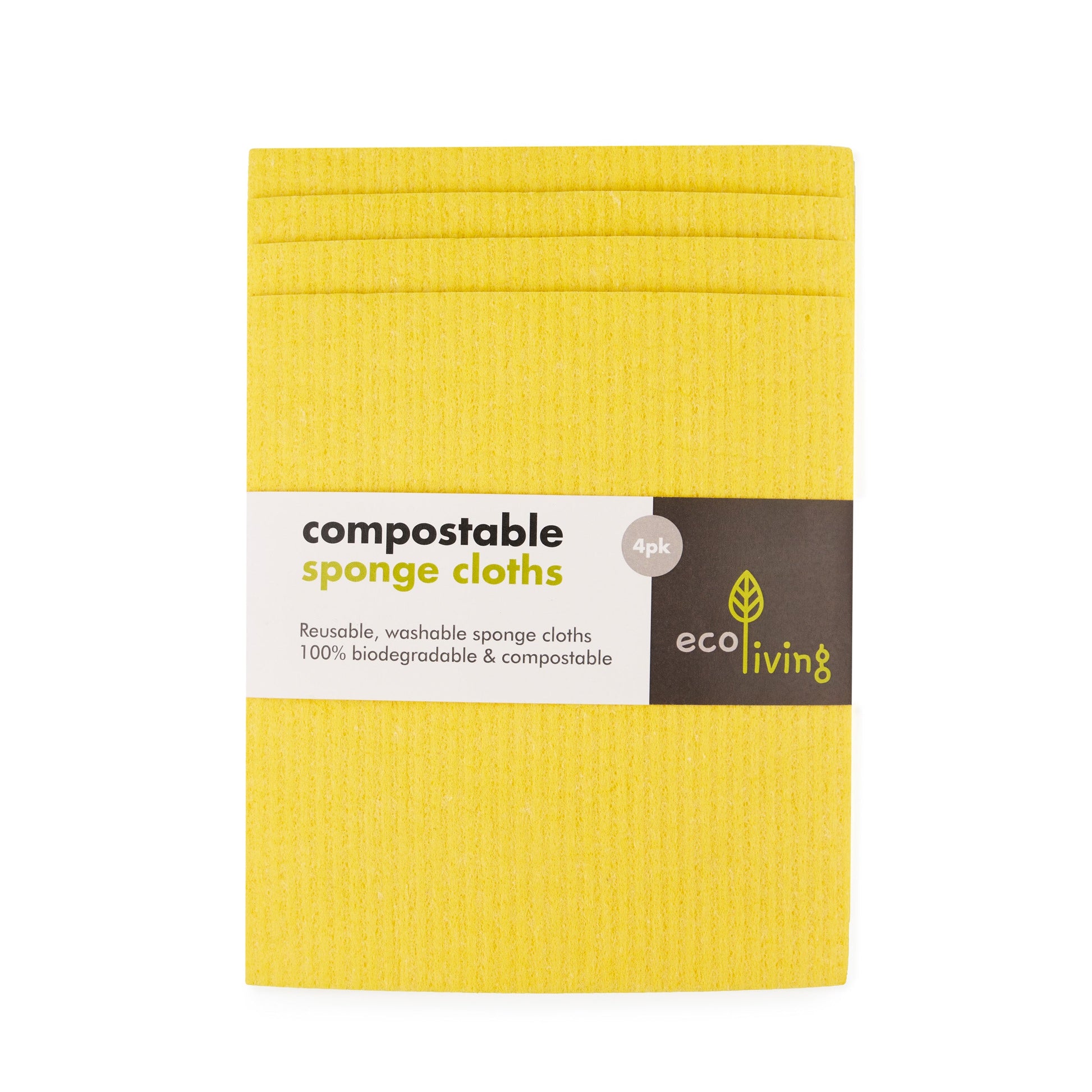 Compostable Sponge Cleaning Cloths - Yellow Kitchen