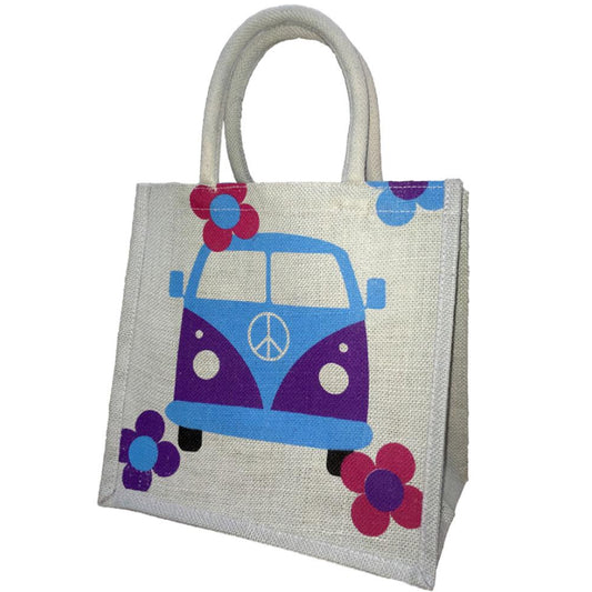 Jute shopping bag, campervan - MY VALLEY