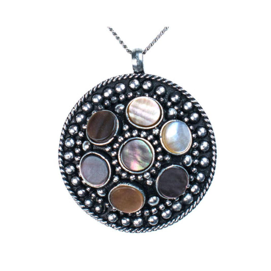 Necklace mother of pearl, 7 stones - MY VALLEY