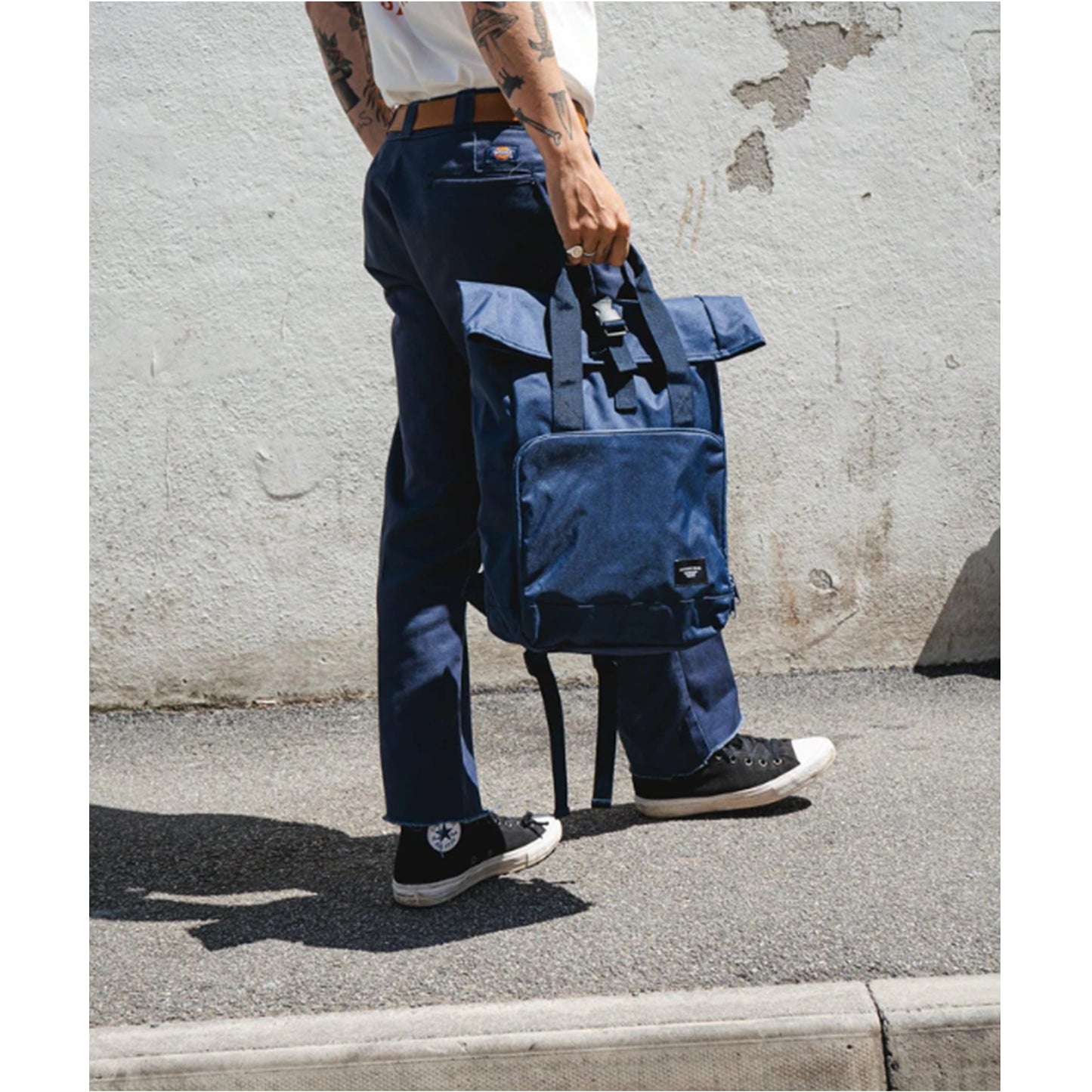 Shelter Roll top  Backpack - Navy - MY VALLEY