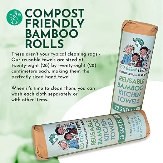 Reusable Bamboo Kitchen Towels